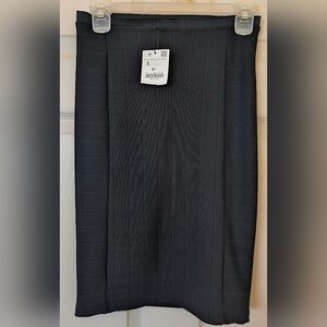 Zara Black Stretch Bodycon Textured Pencil Skirt – Size S – NWT